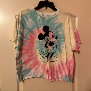 Mickey Mouse Tie-Dye Cropped Tee